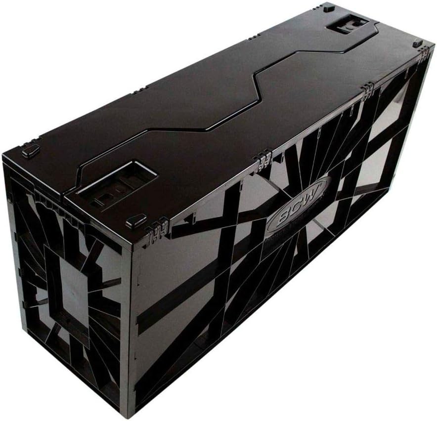 Secure Stackable Comic Book Storage Box with Movable Partition & Label Slot