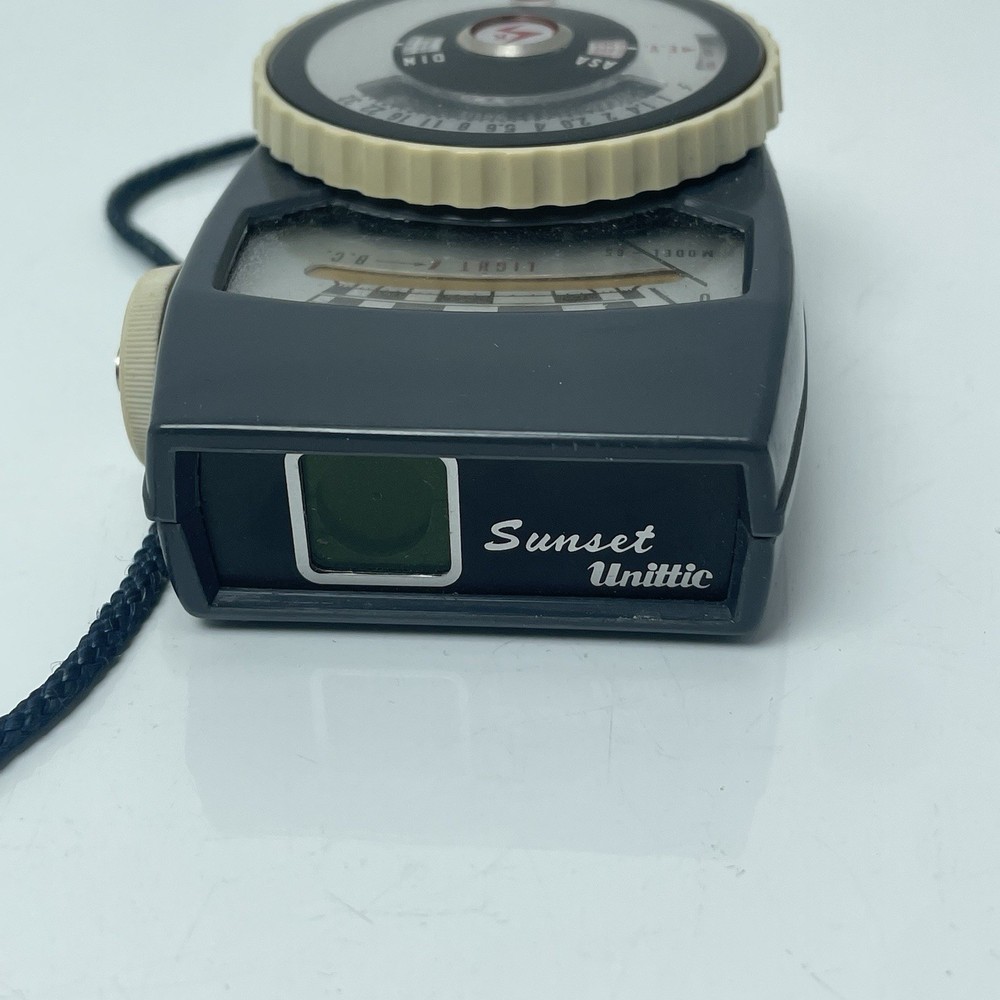 Vintage Sunset Unittic Model 65 Zero Adjust Exposure Meter W/Case