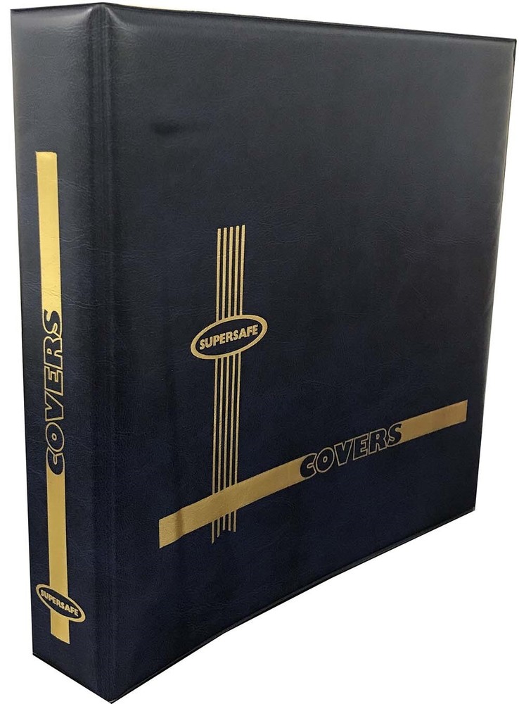 New First Day Cover Album Blue 3 Ring Binder Horizontal Setup For Size 10 FDC