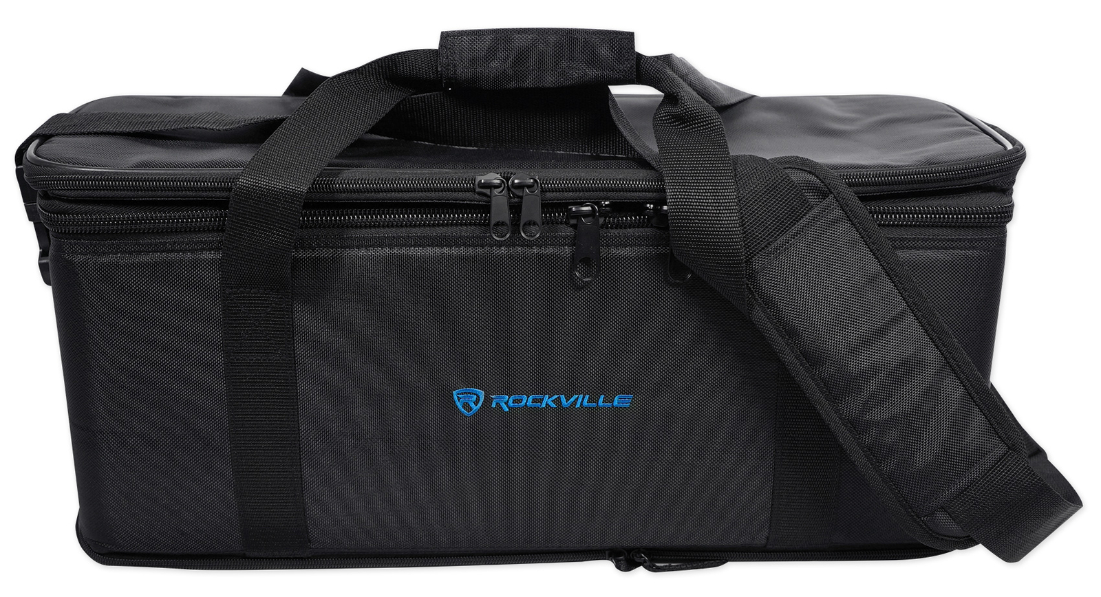 Rockville RRB30 3U Rack Bag Double-Sided Case with 12" Depth + Shoulder Strap