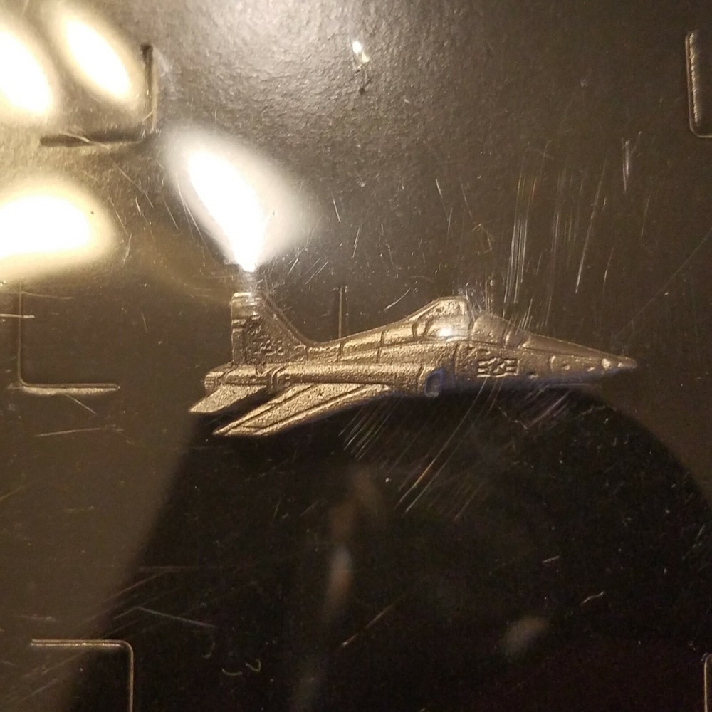 USAF Jet Plane Tie Pin Tie Tack Silvertone