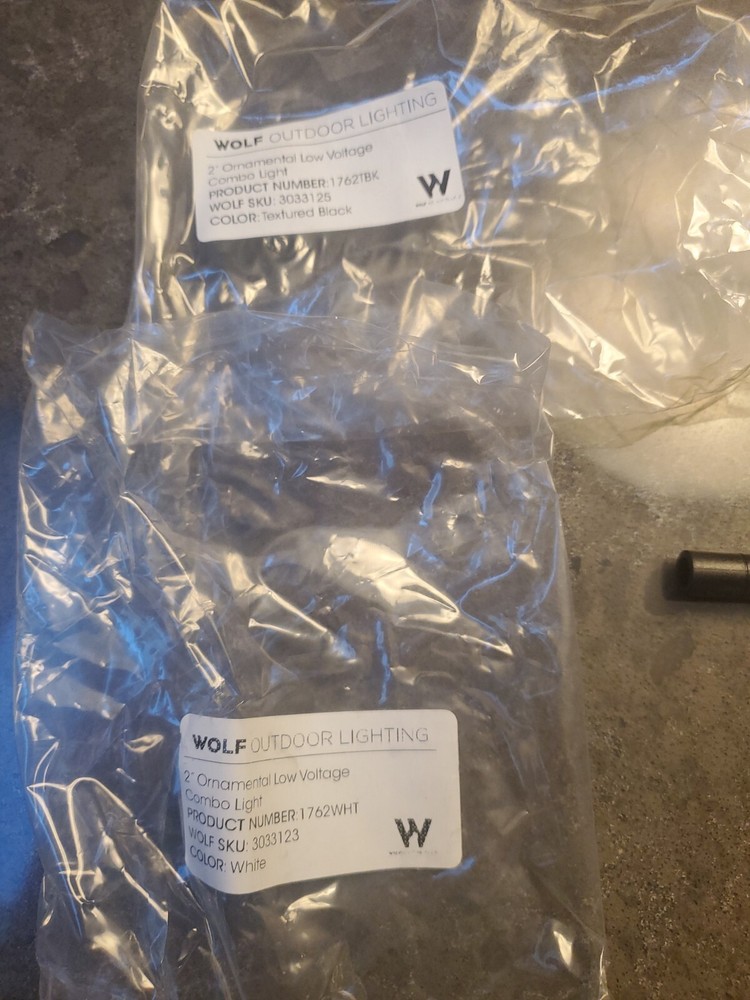 black white Ornamental Low Voltage Combo Post Cap Light 2" x 2" (6 pack)wolf