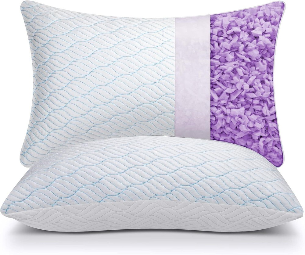 Queen Cooler Pillow 2-Piece Set, Memory Foam Pillow, Adjustable Elasticity