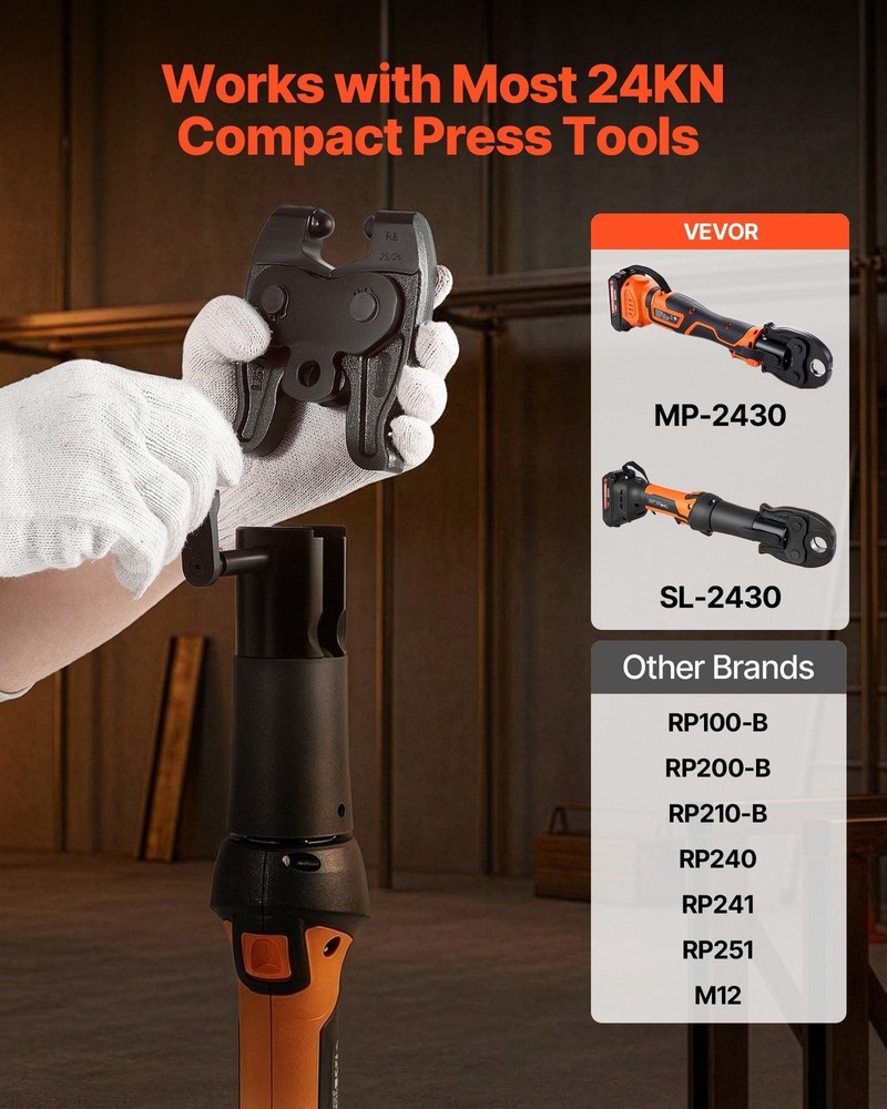 Press Actuator for Compact Series Press Tools, Compatible with 1/2", 3/4", 1" &