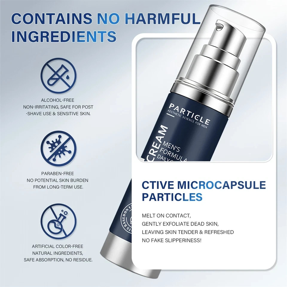 Particle Face Cream For Men 6 In 1 Anti Aging Cream Fights Eye Bags Dark Spots
