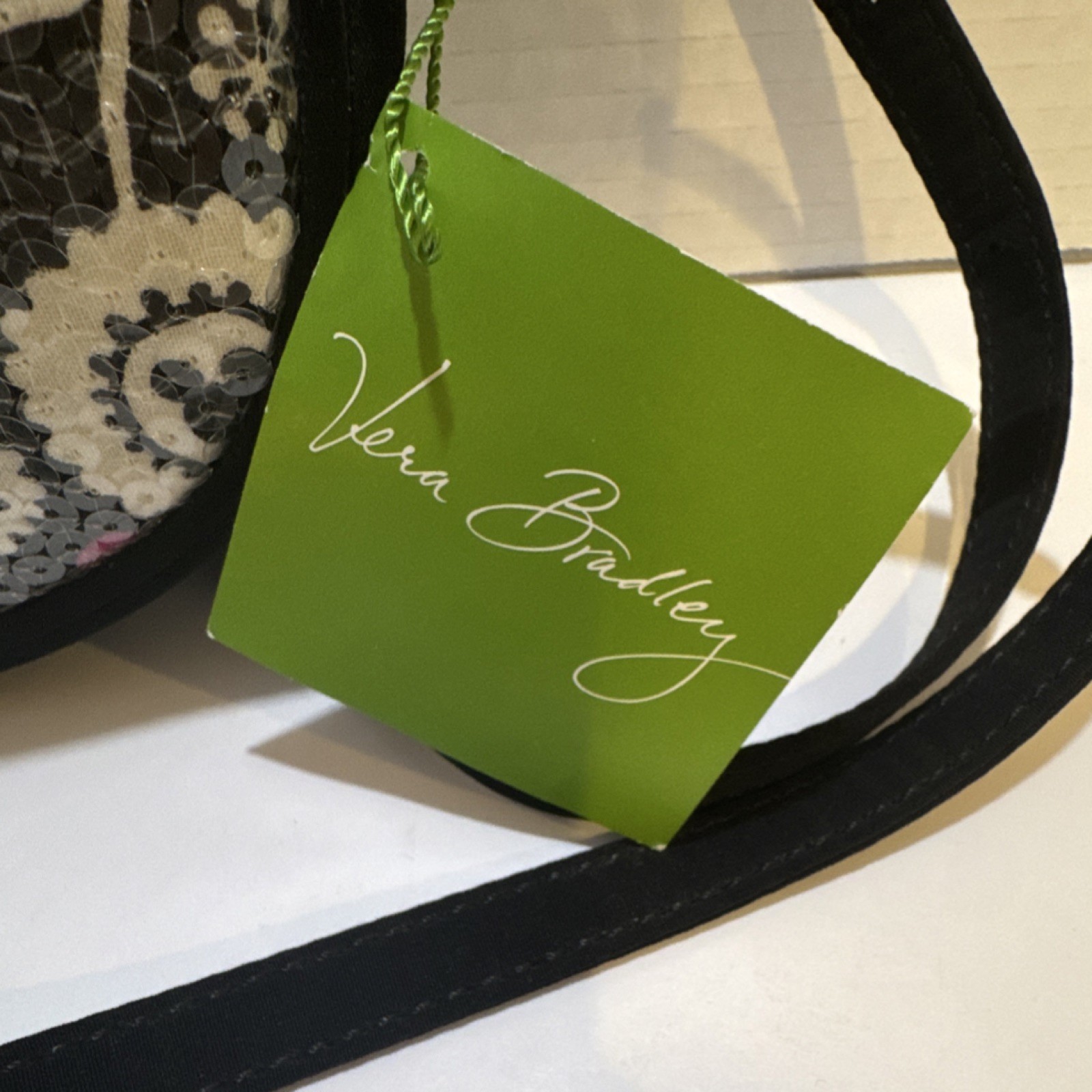 Vera Bradley Disney Mickey Mouse Small Crossbody Bag Black White Pink RARE