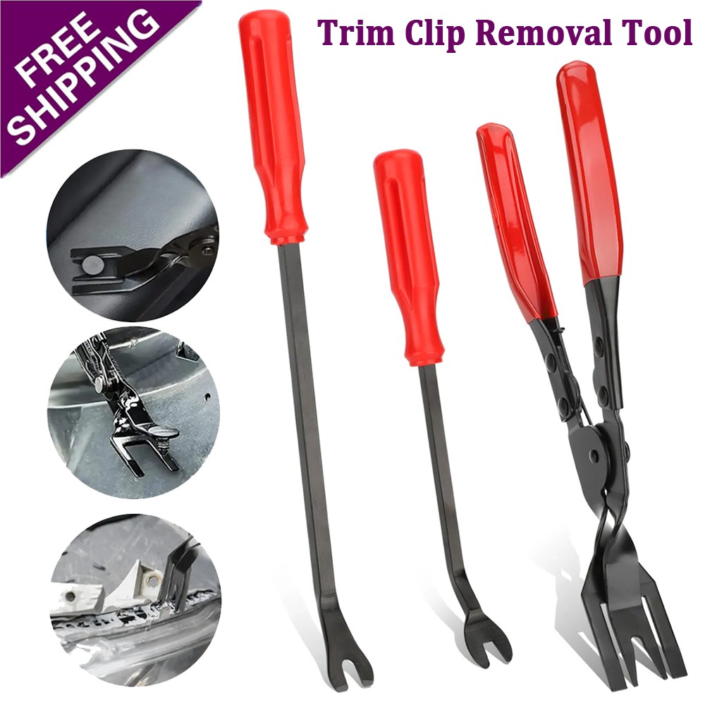 3Pcs Auto Clip Pliers Set and Fastener Remover, Car Trim Rivet Removal Pry Tool