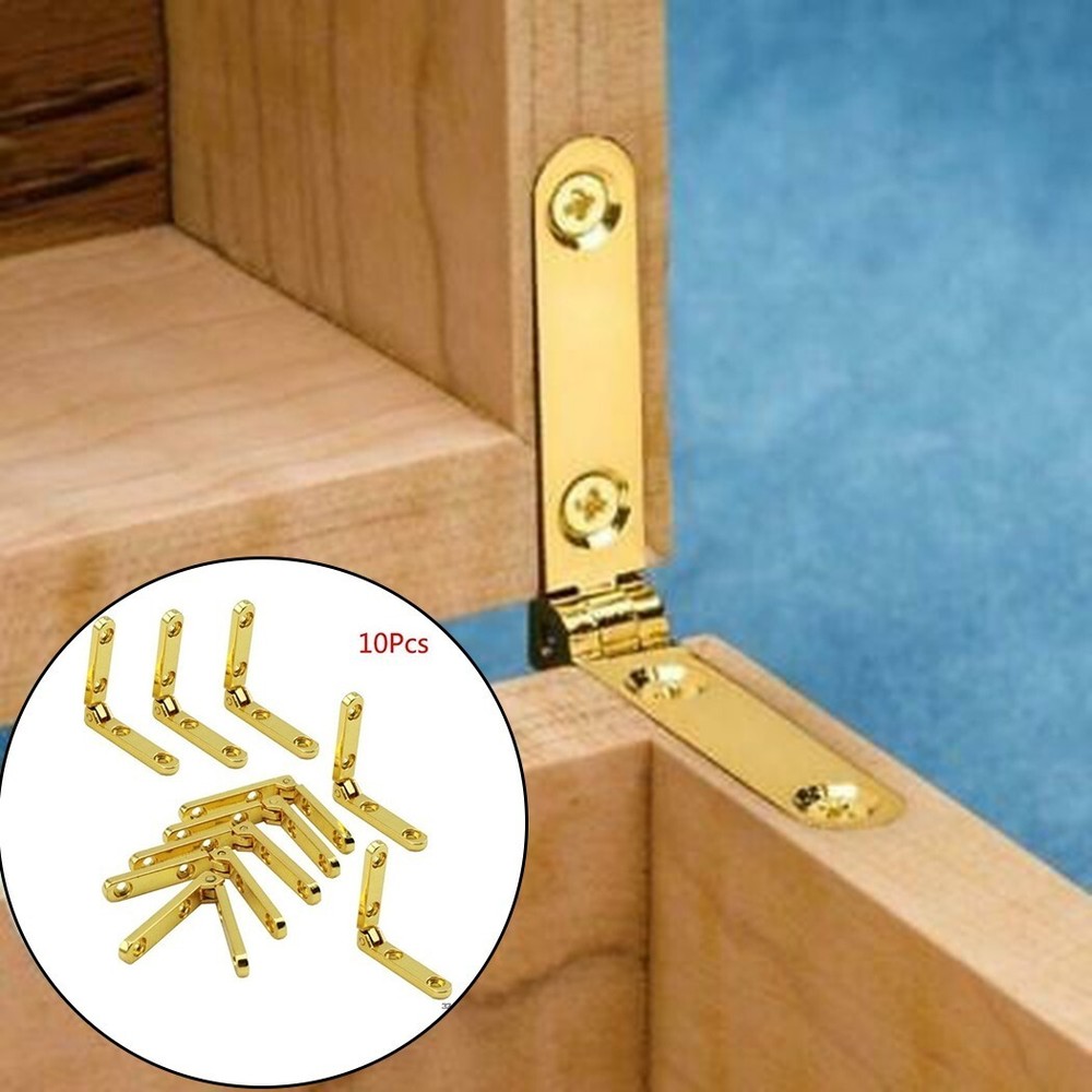 10pc Side Rail Hinge / Strap Hinge Zinc Alloy Small Strap Hinge 90 Degree