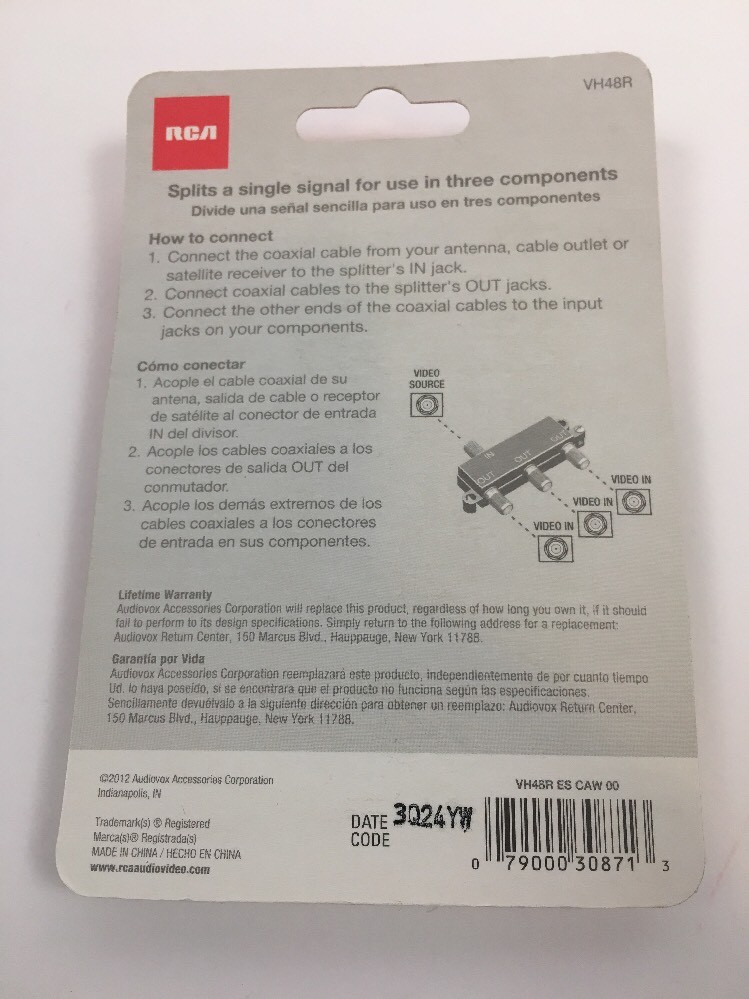RCA VH48R Splitter (3 way)