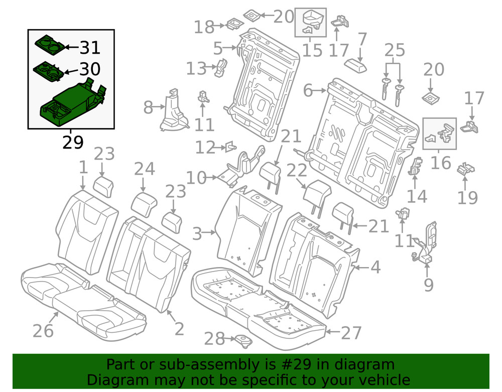 Genuine Ford Armrest Assembly HS7Z-5467112-CA