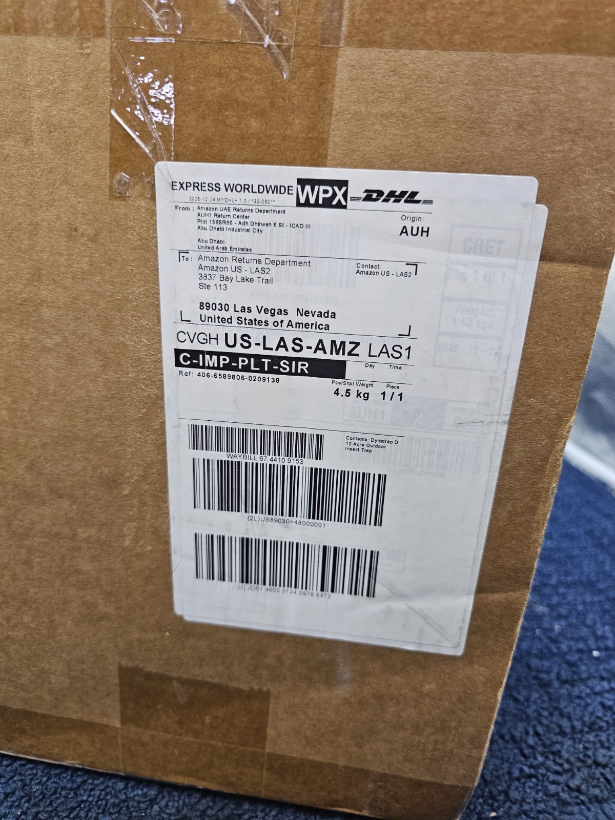 DYNATRAP DT1130SR: 1/2 Acre LED Mosquito And Flying Insect Trap 120V 60Hz 5.5W