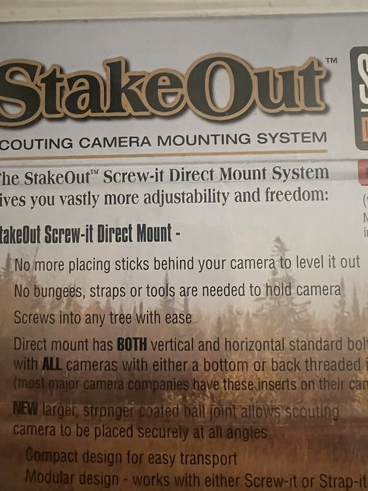 Stake Out Scouting camera mounting System NIB