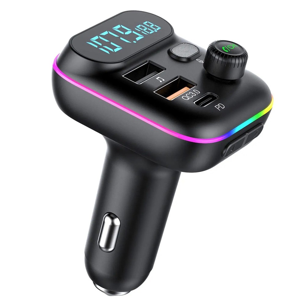 Bluetooth5.0 Car Adapter FM Transmitter USB AUX Radio Handsfree MP3 Music Player