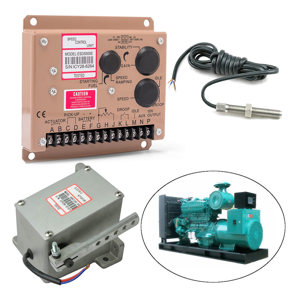 12V Governor ESD5500E Series Electronic Engine Speed Controller +ADC120 Actuator