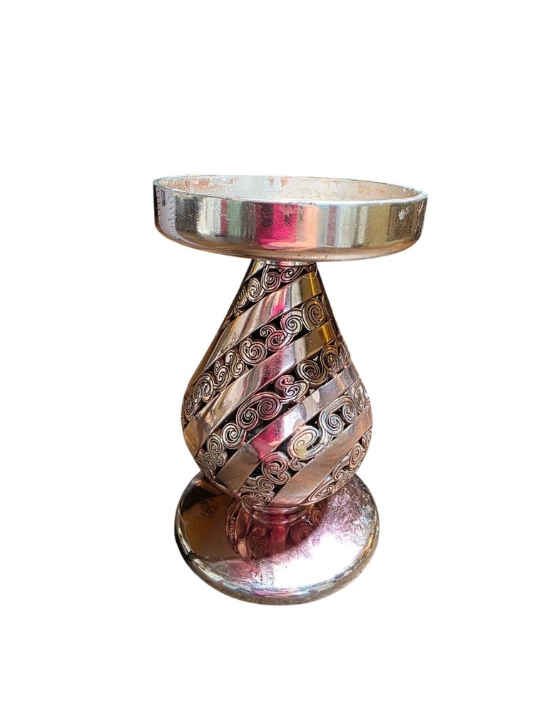 ONE BRIGHTON 5" CANDLE STICK SILVER CANDLESTICK SCROLL DESIGN SILVER PLATED 83A