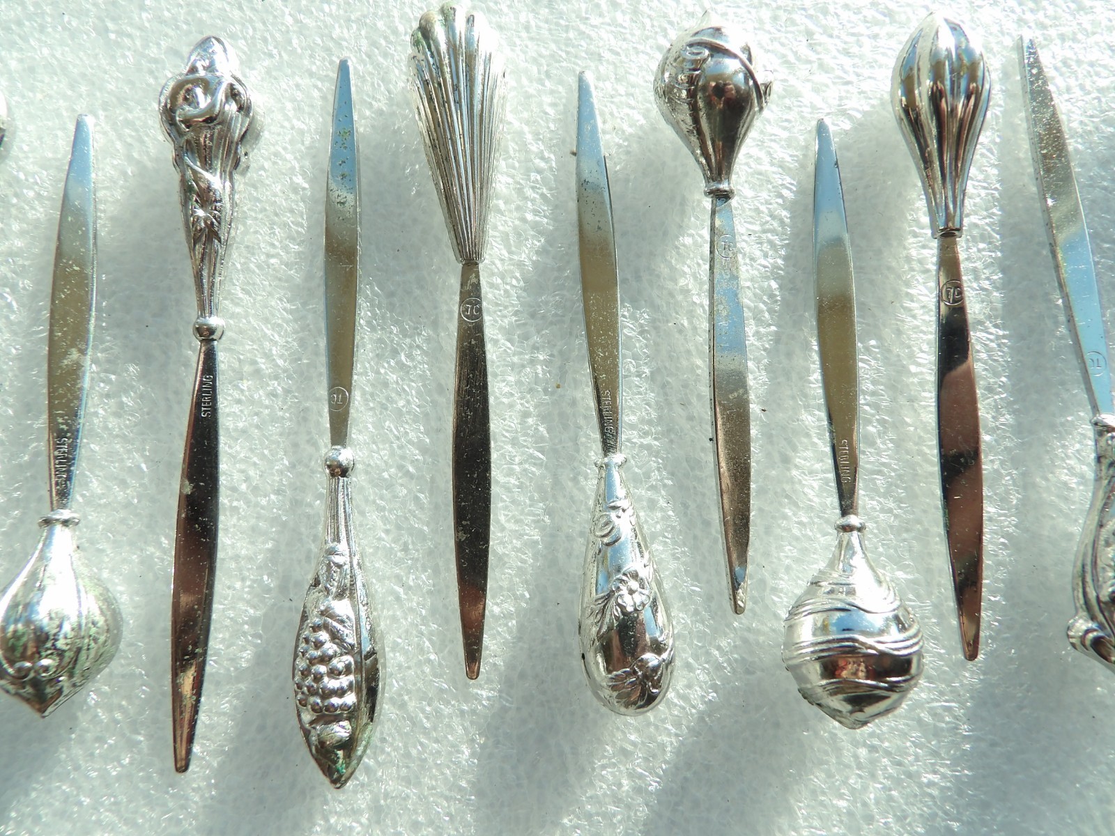 Vintage set of 12 TOW Sterling Creations Sterling Silver picks