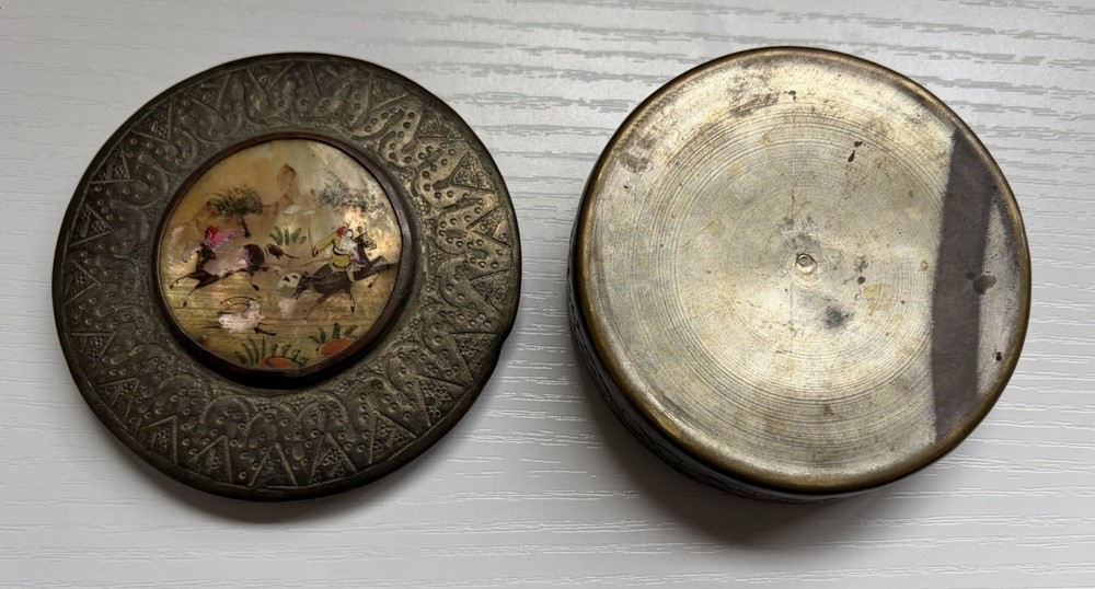 Vintage Persian Miniature Snuff Box, Preowned