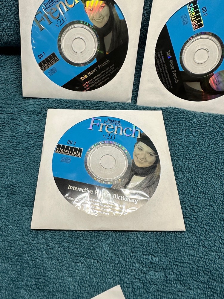 Instant Immersion French 2.0 TOPICS Entertainment Computer Software 3 CDs Used