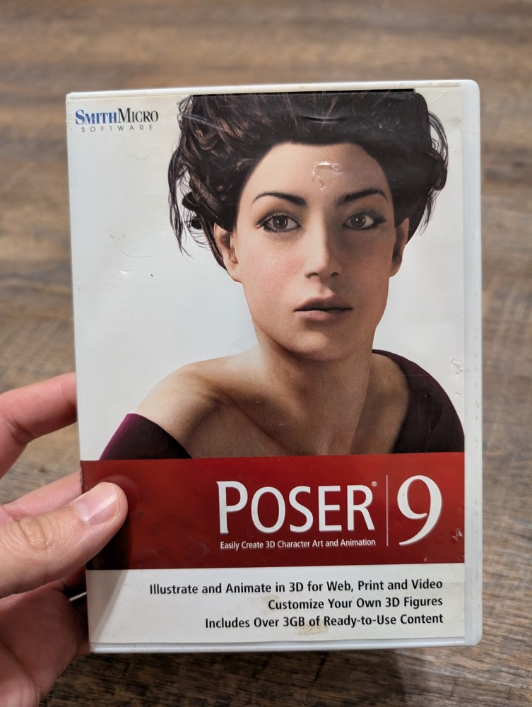 Poser 9 (PC, MAC, Smith Micro Software 2-Disc) Create 3D Character Art Animation