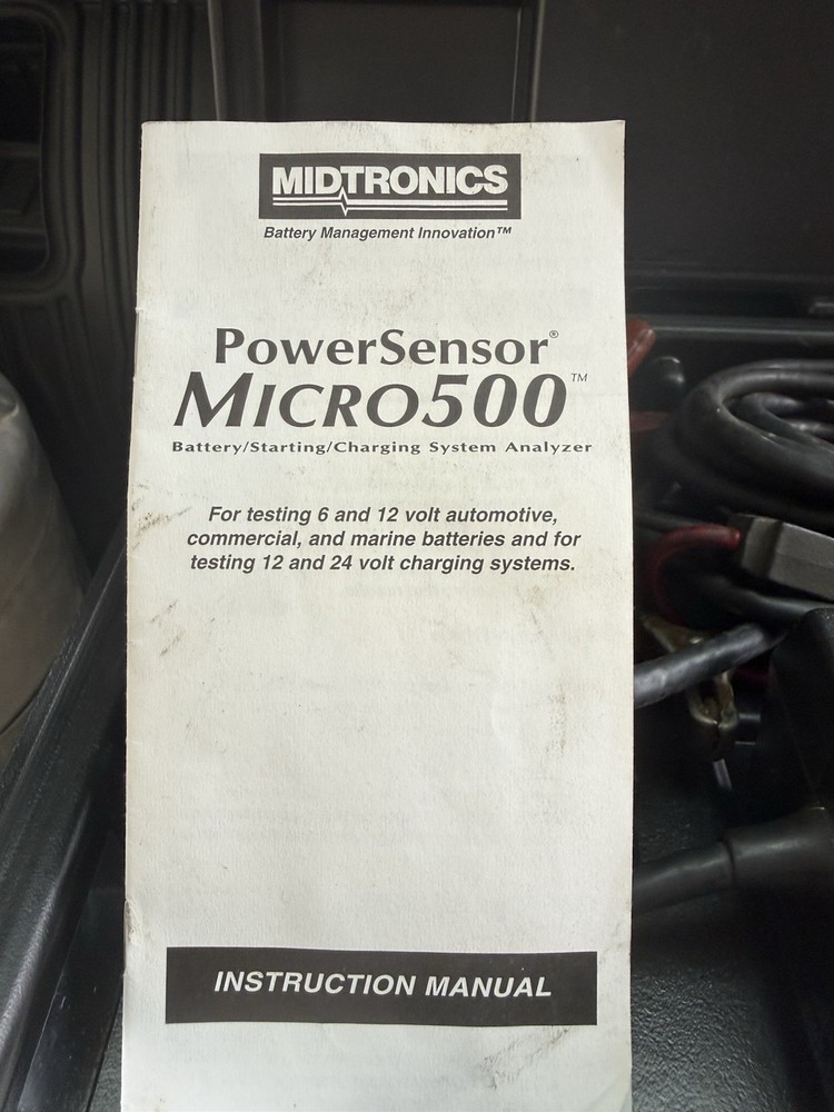 Midtronics MICRO500 Battery Starting Charging Analyzer With Printer, And Case