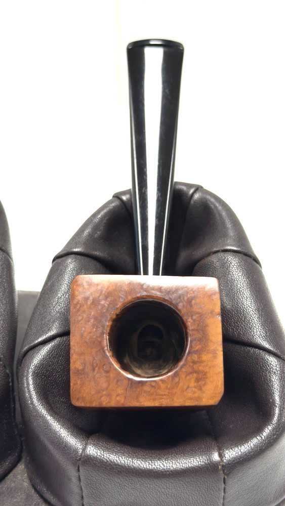 No Name- Unique Shaped Smooth "Imported Briar Root" Triangular / Square Stummel
