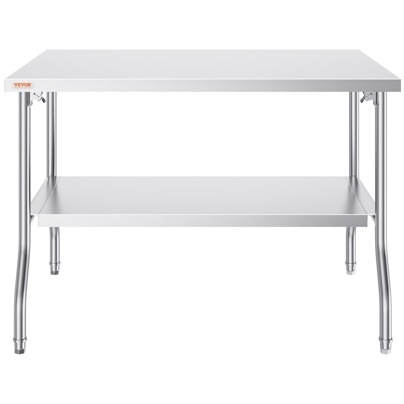 VEVOR Folding Commercial Prep Table Commercial Worktable Workstation 48 x 30 In