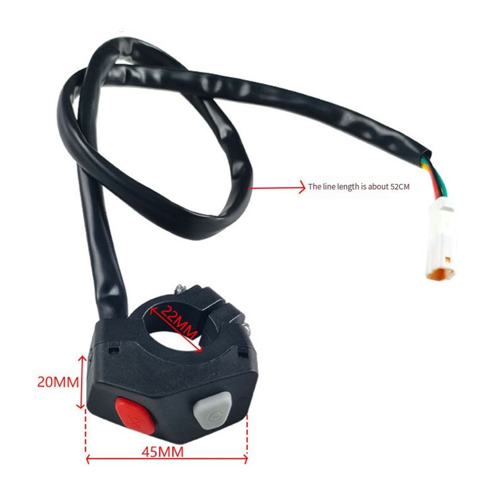 Robust Construction Motorcycle Handlebar Switch with Fog Light Control