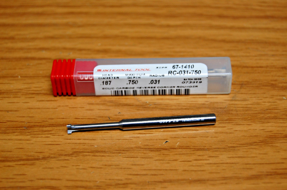 REVERSE CORNER ROUNDING TOOL .187" WIDTH .0625" CARBIDE INTERNAL TOOL# 67-1410