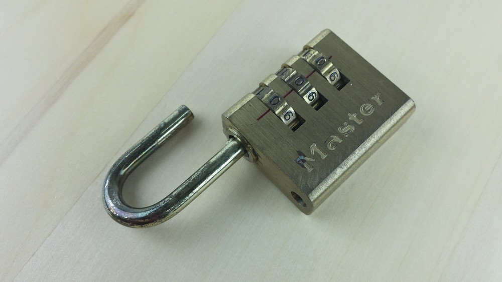 2x Master Padlock 3-Digit Combination Resettable Lock Bronze