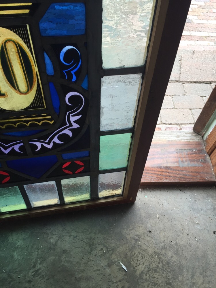Sg 696 Antique Painted And Fired Religious Window Tabernacle