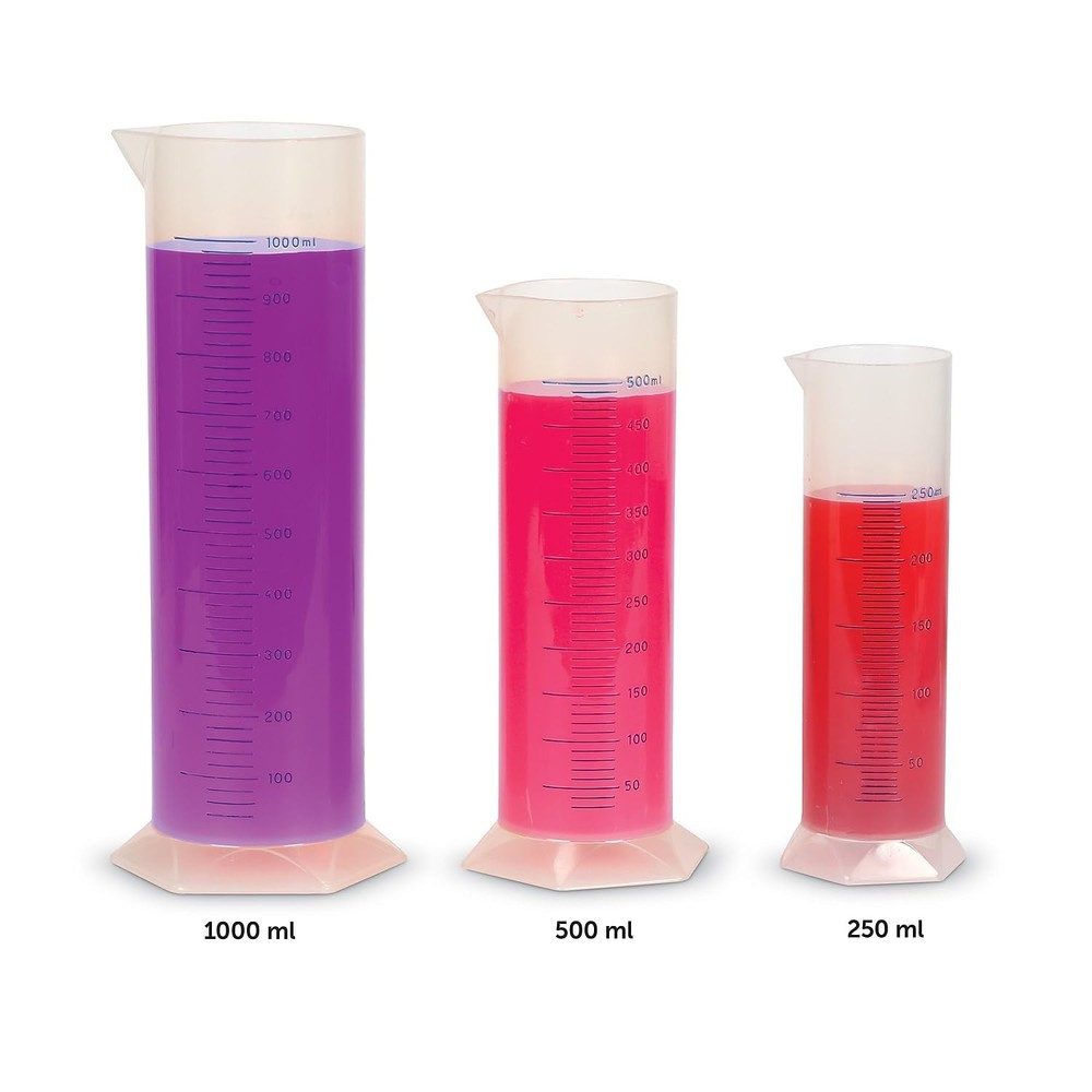 Learning Resources Graduated Cylinder Set, Measuring, Science Multi-color