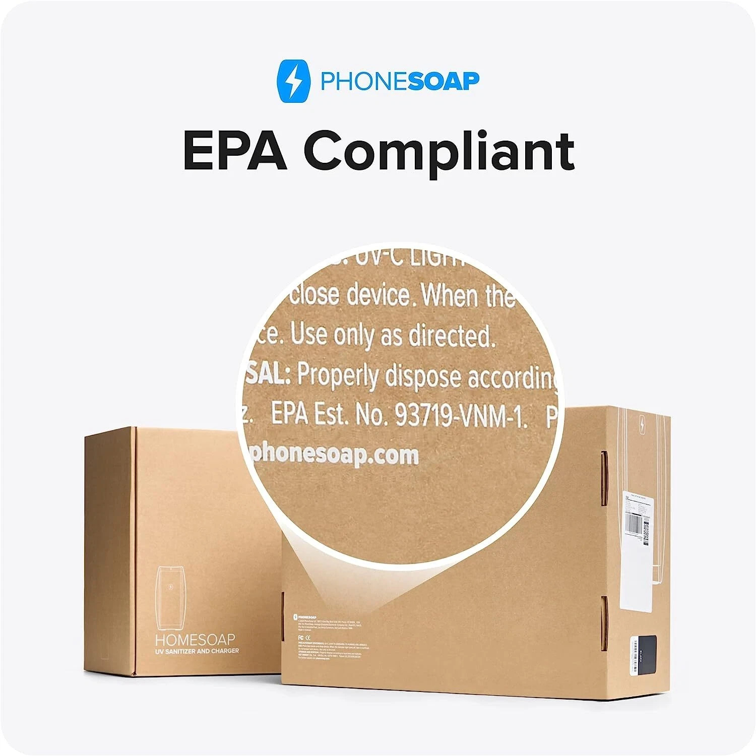 HomeSoap Large Capacity UV Light Sanitizer & Charger (White)