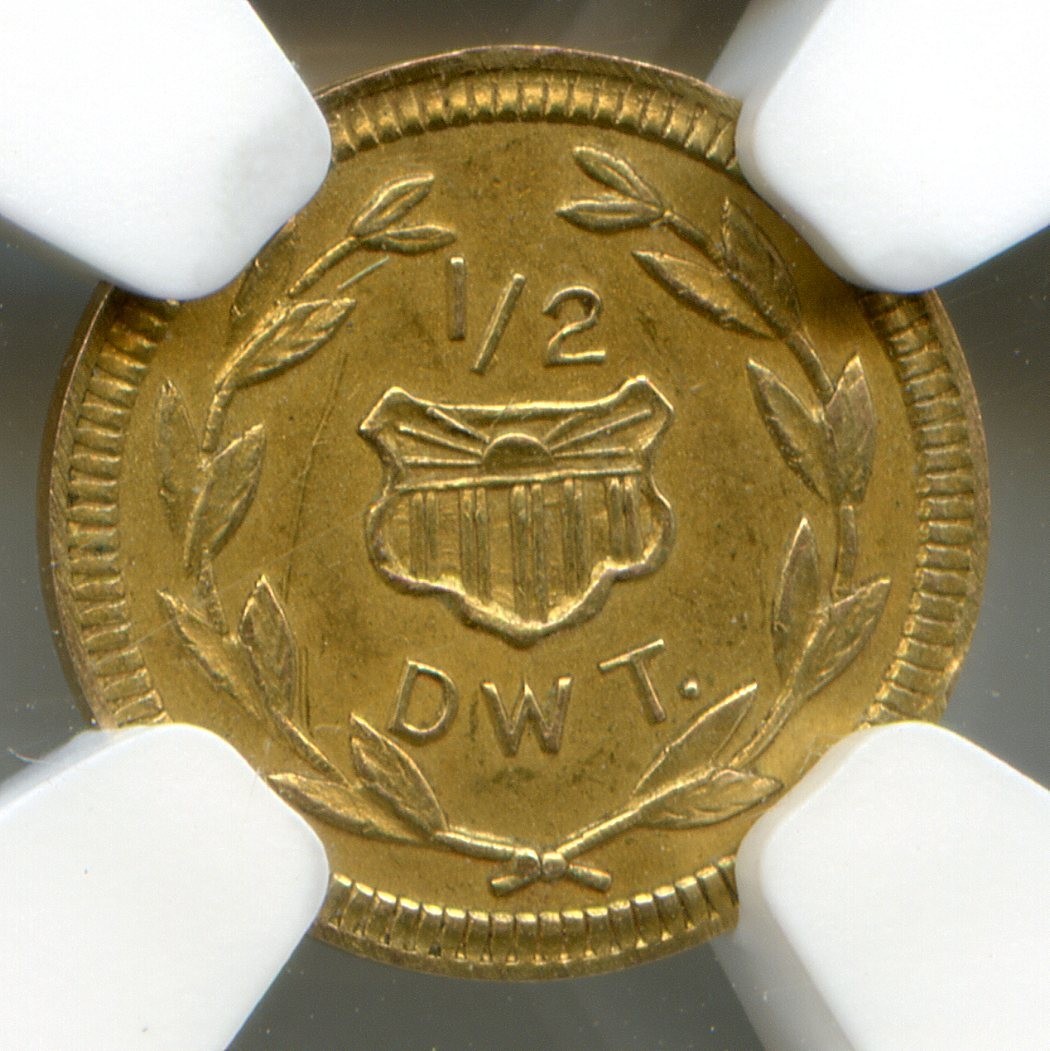 1909 WA 1/2DWT, California Gold AYPE, Hart's Coins of the West / NGC MS62 R7