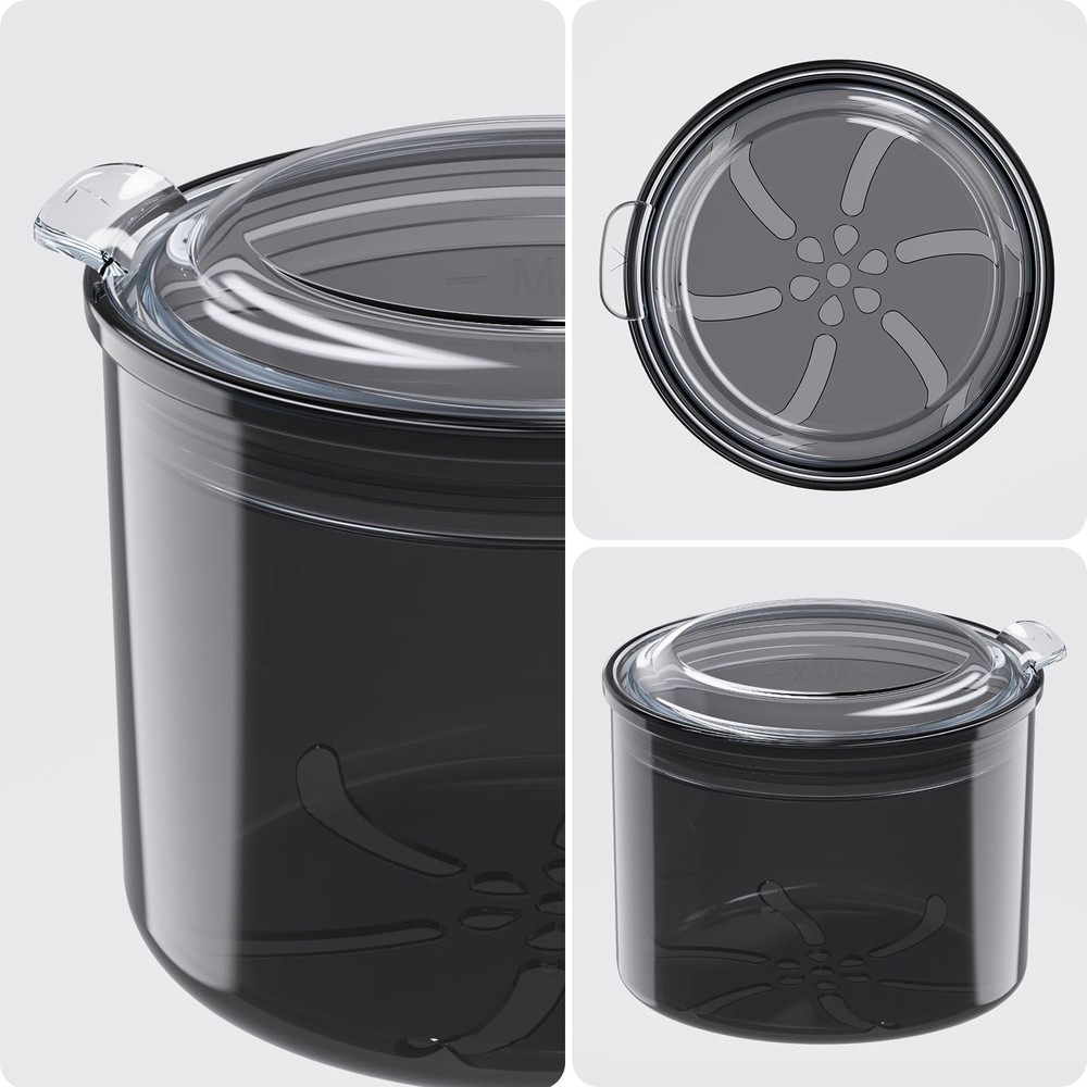 Denture Bath Cup with Cleaning Brush, Large Soaking Container with Strainer B...