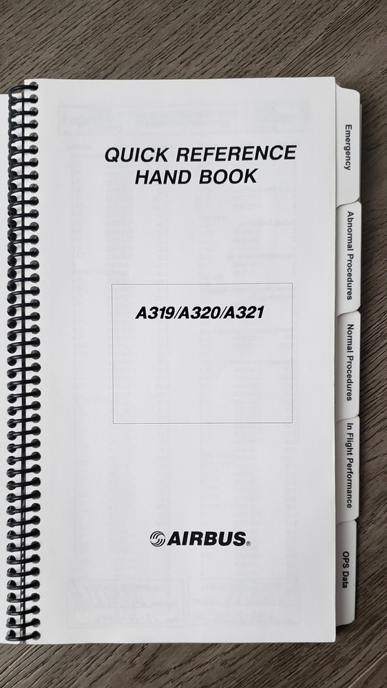 A319 A320 A321 FCOM Flight Crew Operating Manual & QRH Quick Reference Handbook
