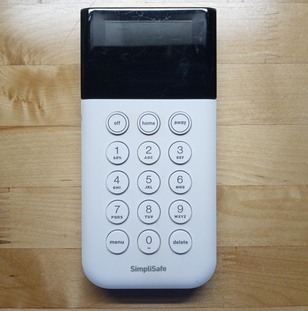 SimpliSafe Home Security System Replacement Keypad Remote White SSKP3
