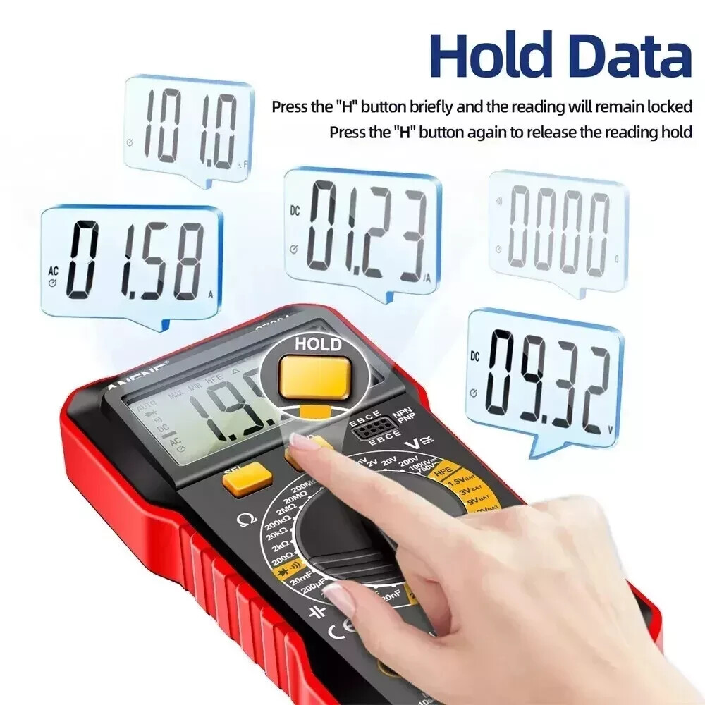 SZ304 Multifunction 1999 Counts Digital Multimeter True RMS Handheld
