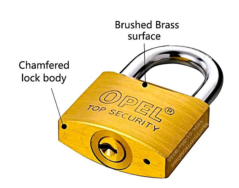 PADLOCK, DIMPLE KEYS (5), DIFFICULT TO DUPLICATE, HIGH-SECURITY, 70MM MEGA-SIZE