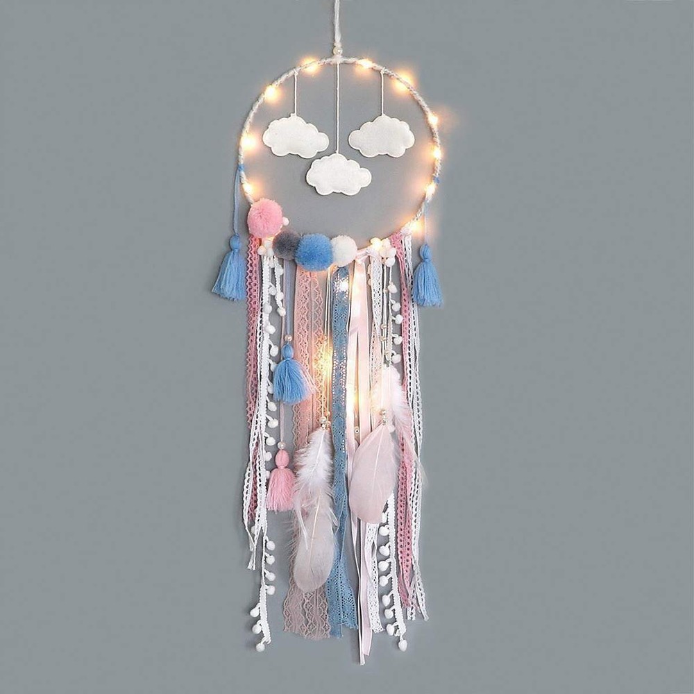 Pink Cloud LED Dreamcatcher