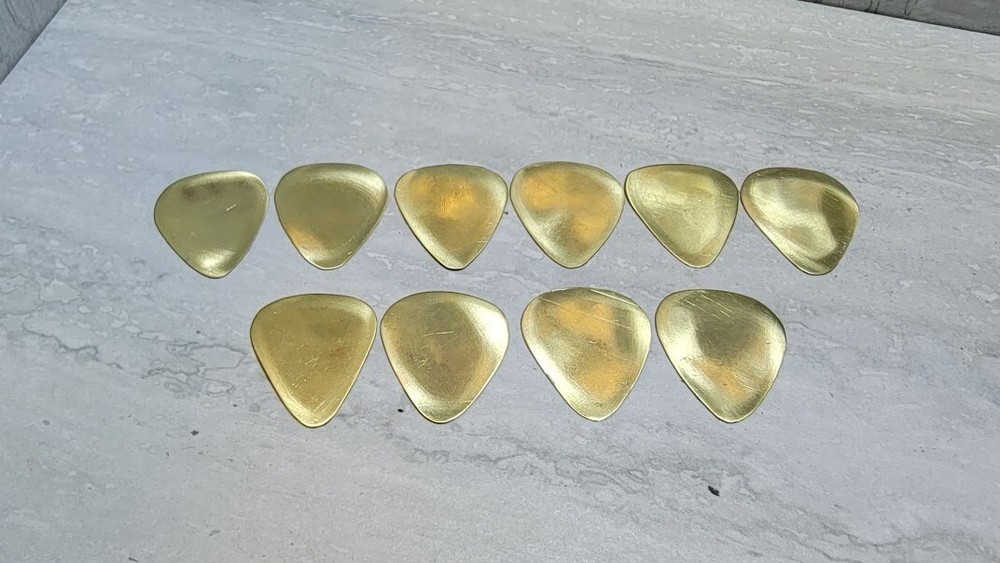 Handmade Brass blank guitar pick 25 gauge