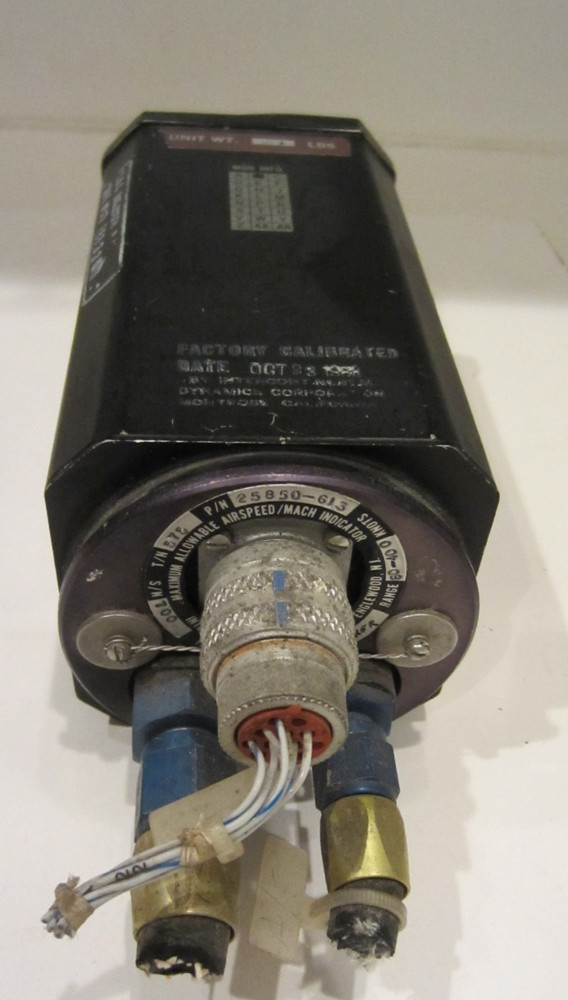 MAXIMUM ALLOWABLE AIRSPEED MACH INDICATOR SABRELINER P/N 25850-613