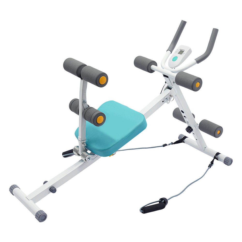 Foldable Multi-Workout Ab Machine Abdominal Cruncher Sit Up Bench Side Shaper