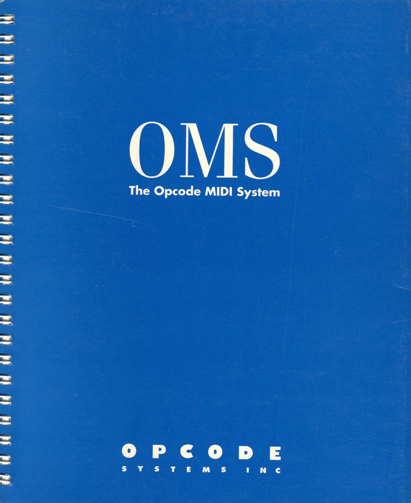 Opcode OMS 3.03 (archive scanned manual) on DVD