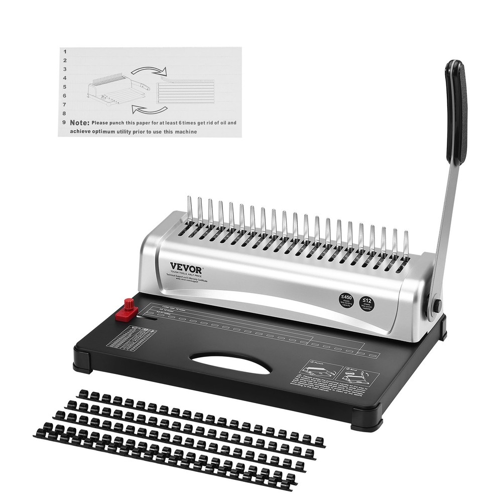 [New]Binding Machine, Comb Binding Machine 21-Holes Binding 450 Sheets, Book Bin
