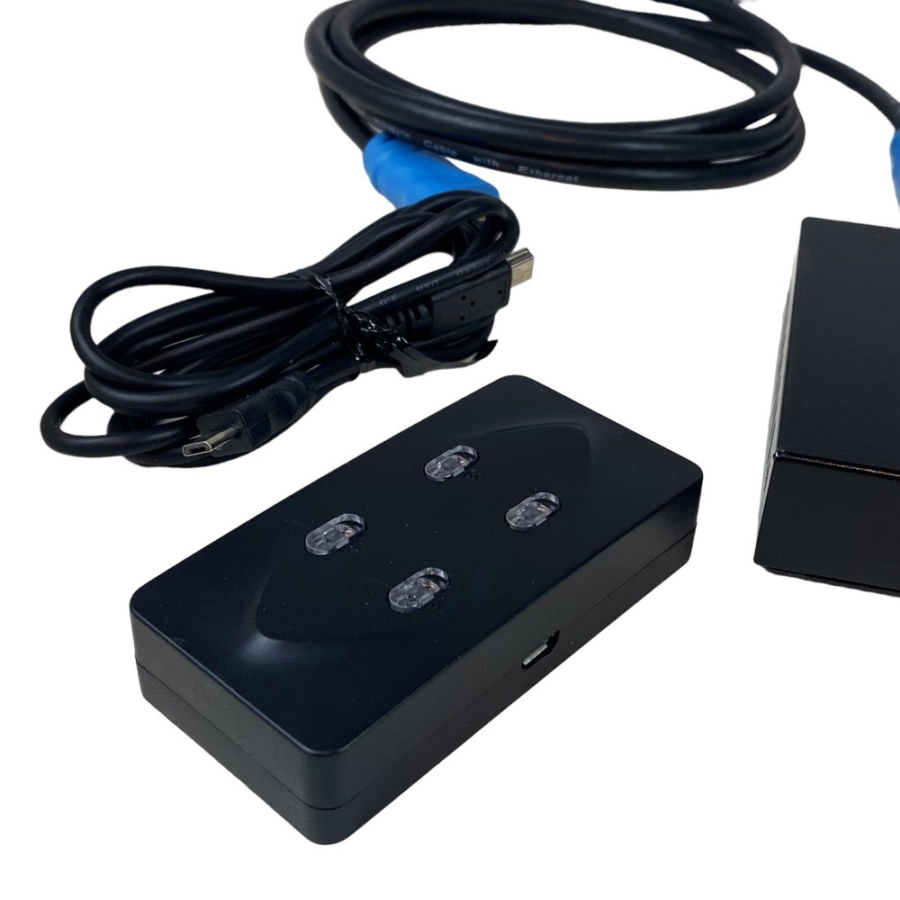 USB 2.0 KVM Switch 4 Port Plug and Play