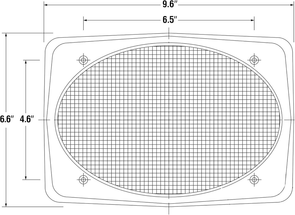 Versatile 6" x 9" Black Speaker Grills with Mounting Hardware - Pair Included