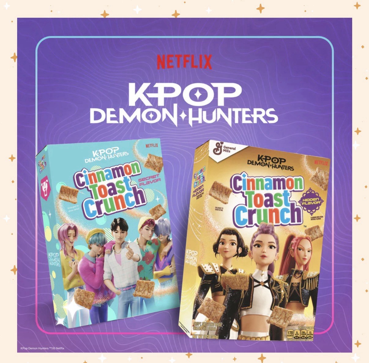 KPOP Demon Hunters Cinnamon Toast Crunch 2 Box Set Netflix Promo Limited Edition