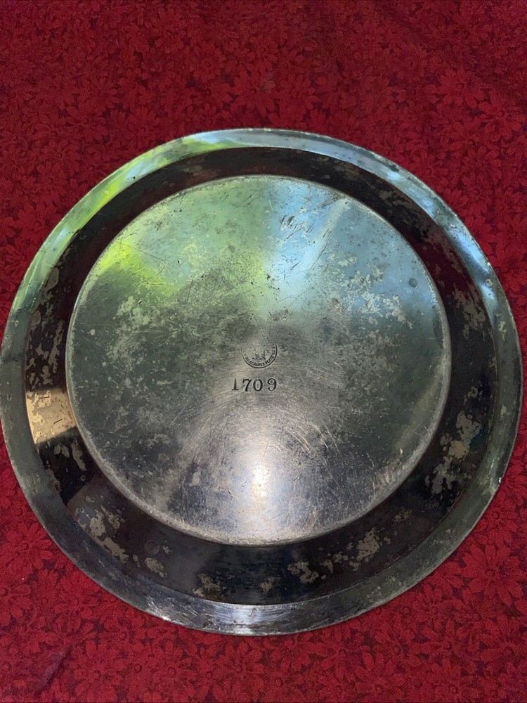 Vintage Meridian Silver plate Co Quadruple Plate with Floral Engraving 6.5”