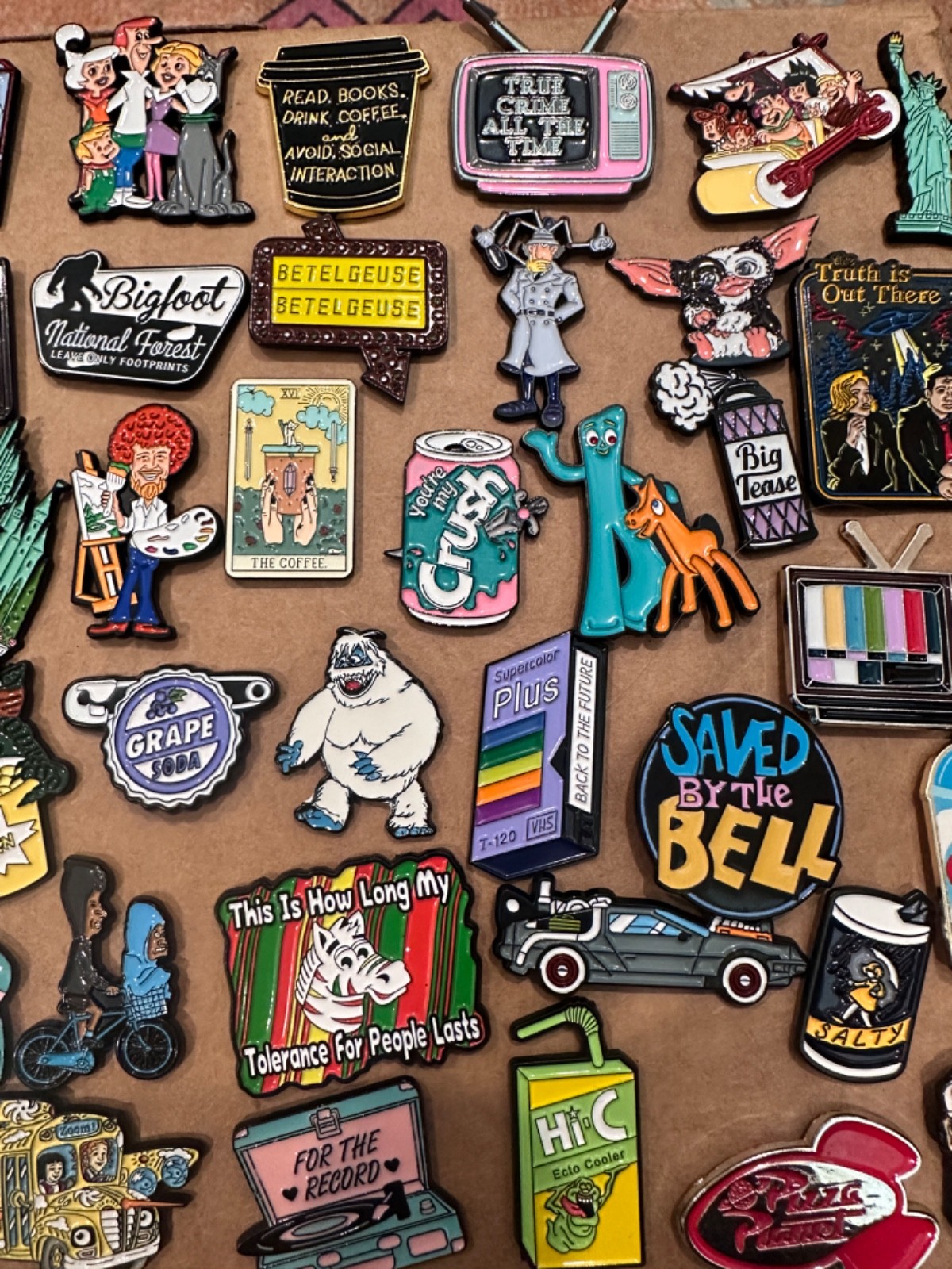 Assorted Retro/Nostalgic Enamel Pins