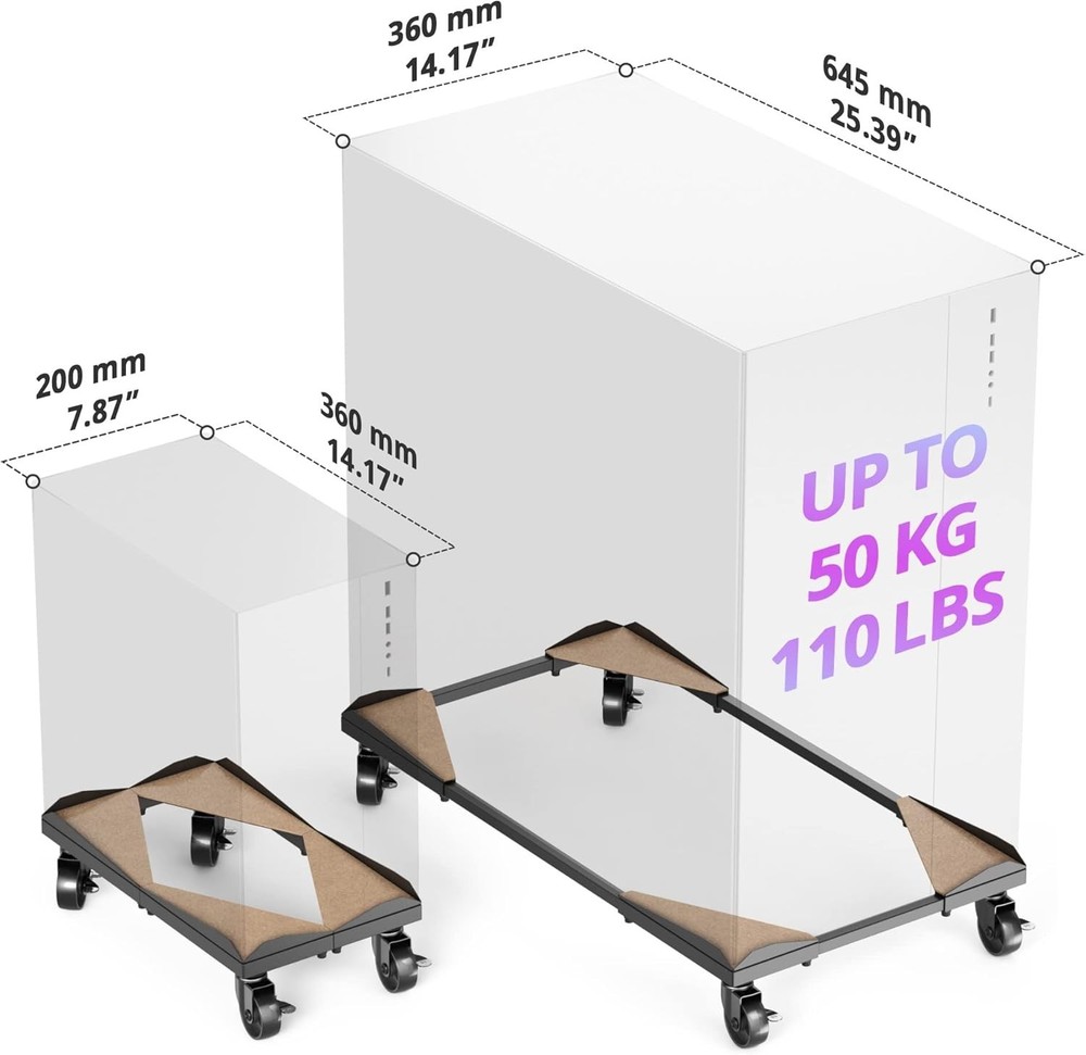 Adjustable Computer Cart with Open Structure for Dust Reduction and Stability